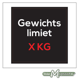 Gewichts Limiet (Zwart)