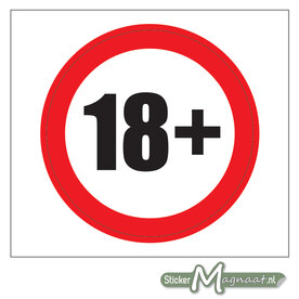 18 Plus Sticker