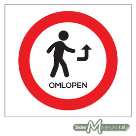 Rechtsom Lopen Sticker