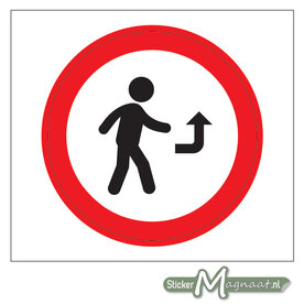 Rechtsom Lopen Sticker