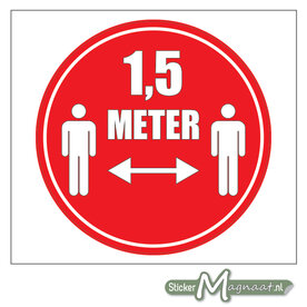 Houd 1,5 Meter Afstand Sticker