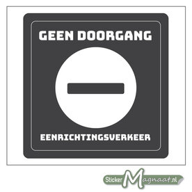 Geen Doorgang Sticker