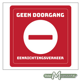 Geen Doorgang Stickers