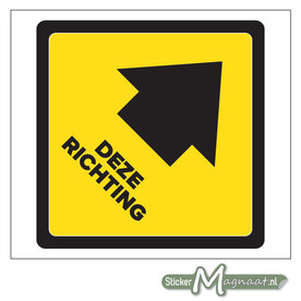 Deze Richting Sticker - Geel