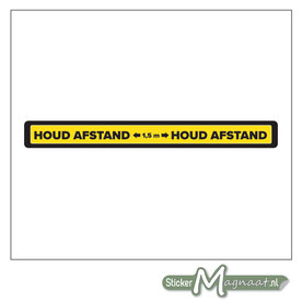 Vloersticker 1,5 Meter Afstand Houden - Geel