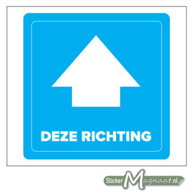 Deze Richting Sticker - Blauw