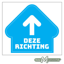 Eenrichting Sticker - Blauw