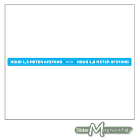 Vloerstickers 1,5 Meter Afstand Houden - Blauw