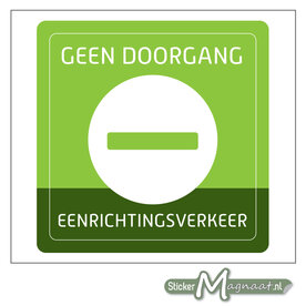 Geen Doorgang Sticker - Groen
