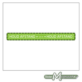 Vloersticker 1,5 Meter Afstand Houden - Groen