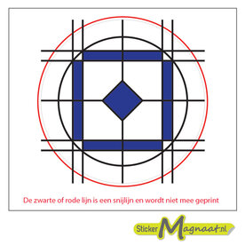Glas in Lood Stickers - Blauw