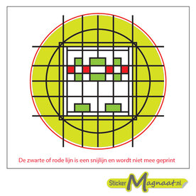 Glas in Lood Stickers - Geel