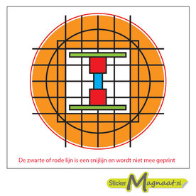 Glas in Lood Stickers - Oranje