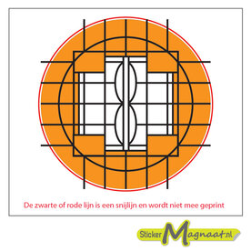 Glas in Lood Stickers - Oranje