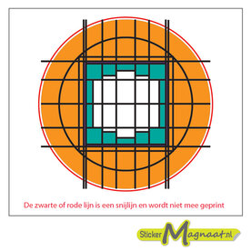 Glas in Lood Stickers - Oranje - Groen