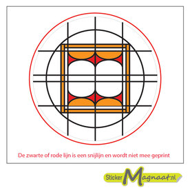 Glas in Lood Stickers - Oranje
