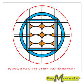 Glas in Lood Stickers - Blauw - oranje