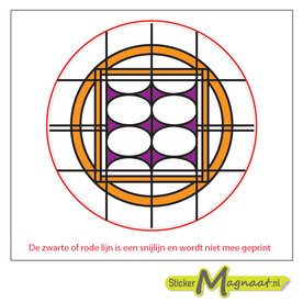 Glas in Lood Stickers - Oranje - Paars