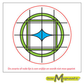 Glas in Lood Stickers - Groen - Blauw