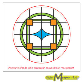 Glas in Lood Stickers - Groen - Oranje
