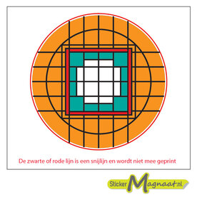 Glas in Lood Stickers - Oranje - Groen