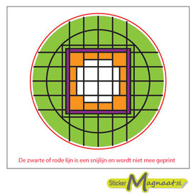 Glas in Lood Stickers - Groen - Oranje