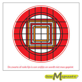 Glas in Lood Stickers - Rood