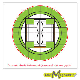 Glas in Lood Stickers - Groen