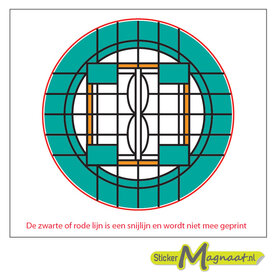 Glas in Lood Stickers - Groen