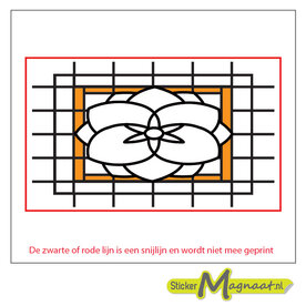 Glas in Lood Stickers - Oranje