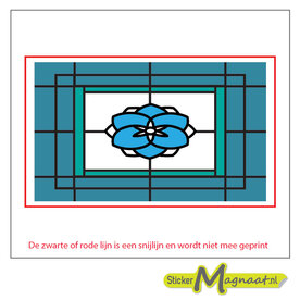 Glas in Lood Stickers - Blauw