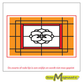 Glas in Lood Stickers - Oranje