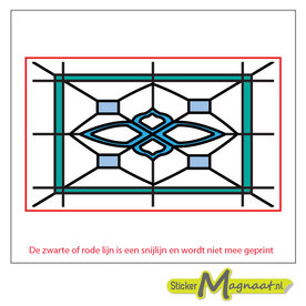 Glas in Lood Stickers - Blauw