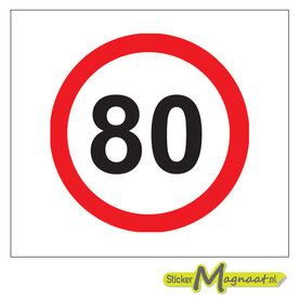 80 km sticker