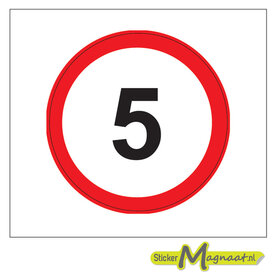 5 KM Bord Stickers