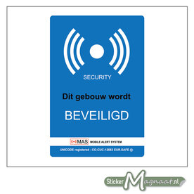 Beveiligingsstickers - Blauw - 6 Stuks