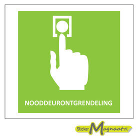 Nooddeur Ontgrendeling Stickers