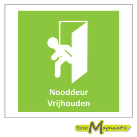 Nooddeur Vrijhouden Stickers