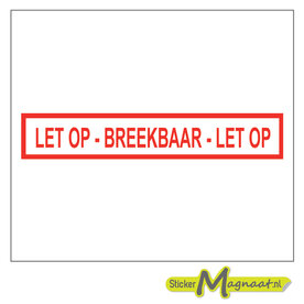 breekbaar sticker