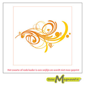Tegelstickers art geel