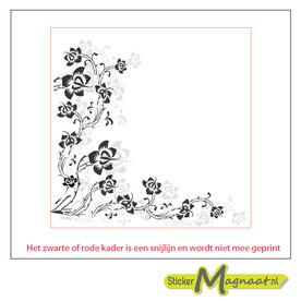 Tegelsticker bloesem abstract
