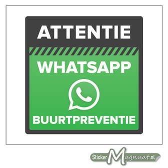WhatsApp beveiliging buurt preventie bord
