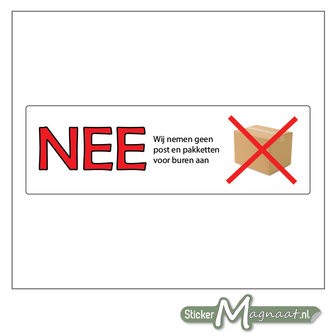 Nee Nee Stickers - Geen Aaname Pakket voor de Buren