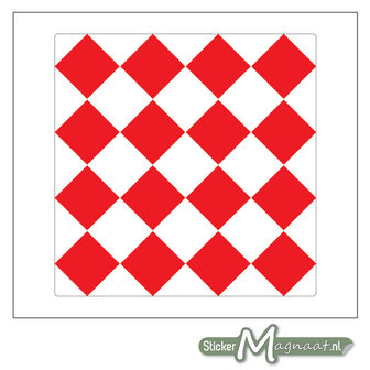 Tegelsticker vierkant patroon rood
