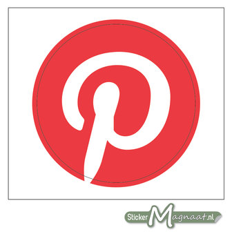 Pinterest Logo Sticker (Rood)