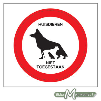 Huisdieren Verboden Sticker (Met Tekst)