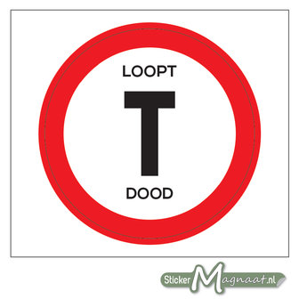 Loopt Dood Sticker (Tekst)