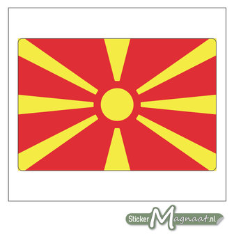 Vlag Noord-Macedoni&euml; Sticker