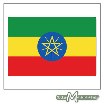 Vlag Ethiopi&euml; Sticker