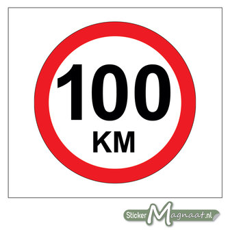 100 KM Bord Sticker
